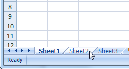 Spreadsheet tabs