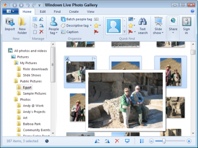 Select the photos you want to resize and send through e-mail.