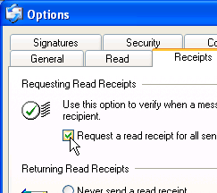 Outlook Express' Request Return Receipt Feature